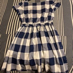A blue and white box pattern dress for girls!
